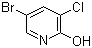 5-Bromo-3-chloro-2-hydroxypyridine molecular structure (CAS 58236-70-7)