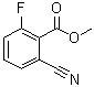 2-氰基-6-氟苯甲酸甲酯分子结构 (CAS 58332-01-7)