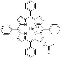 structure of CAS# 58356-65-3, Acetato(tetraphenylporphinato)manganese;5,10,15,20-Tetraphenylporphyrinatomanganese(III) acetate; Manganese(III) acetate meso-tetraphenylporphine