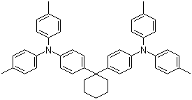 structure of CAS# 58473-78-2, 4,4'-Cyclohexylidenebis[N,N-bis(4-methylphenyl)aniline];4-[1-[4-[Bis(4-methylphenyl)amino]phenyl]cyclohexyl]-N,N-bis(4-methylphenyl)aniline