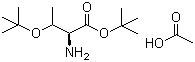 O-叔丁基-L-苏氨酸叔丁酯醋酸盐分子结构 (CAS 5854-77-3)