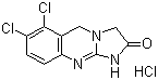 structure of CAS# 58579-51-4, Anagrelide hydrochloride ;6,7-Dichloro-1,5-dihydroimidazo[2,1-b]quinazolin-2(3H)-one  monohydrochloride