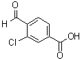 structure of CAS# 58588-59-3, 3-Chloro-4-formylbenzoic acid
