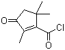 2,5,5-Trimethyl-3-oxo-1-cyclopentene-1-carbonyl chloride molecular structure (CAS 58626-57-6)