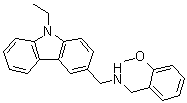 structure of CAS# 586395-74-6, 9-Ethyl-N-[(2-methoxyphenyl)methyl]-9H-carbazole-3-methanamine
