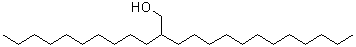 structure of CAS# 58670-89-6, 2-Decyltetradecanol;Decyltetradecyl alcohol; Decyltetradecanol; Decyltetradecyl alcohol; Guerbet C24; Isofol 24; Jarcol I 24; NJCOL 240A; Risonol 24SP