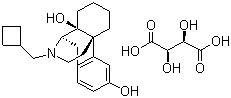 Butorphanol tartrate molecular structure (CAS 58786-99-5)