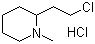 2-氯乙基-N-甲基哌啶盐酸盐分子结构 (CAS 58878-37-8)