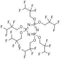 structure of CAS# 58943-98-9, 2,2,4,4,6,6-Hexahydro-2,2,4,4,6,6-hexakis(2,2,3,3-tetrafluoropropoxy)-1,3,5,2,4,6-triazatriphosphorine
