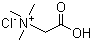 Betaine hydrochloride molecular structure (CAS 590-46-5)