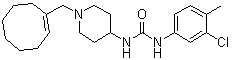 N-(3-Chloro-4-methylphenyl)-N'-[1-(1-cycloocten-1-ylmethyl)-4-piperidinyl]urea molecular structure (CAS 590393-14-9)
