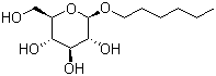 结构式 CAS# 59080-45-4, 己基 beta-D-吡喃葡萄糖苷