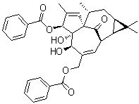 (+)-Ingenol 3,20-dibenzoate molecular structure (CAS 59086-90-7)