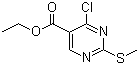 Ethyl 4-chloro-2-methylthio-5-pyrimidinecarboxylate molecular structure (CAS 5909-24-0)