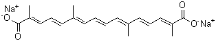 反式-藏红花酸二钠分子结构 (CAS 591230-99-8)