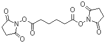 Hexanedioic acid 1,6-bis(2,5-dioxo-1-pyrrolidinyl) ester molecular structure (CAS 59156-70-6)