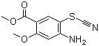 structure of CAS# 59168-56-8, Methyl 4-amino-2-methoxy-5-thiocyanobenzoate;Methyl 4-amino-5-thiocyanato-o-anisate