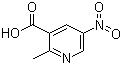 2-甲基-5-硝基烟酸分子结构 (CAS 59290-81-2)