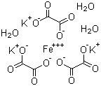 草酸三钾铁三水合物分子结构 (CAS 5936-11-8)
