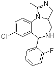 8-氯-6-(2-氟苯基)-3a,4,5,6-四氢-1-甲基-3H-咪唑并[1,5-a][1,4]苯并二氮杂卓分子结构 (CAS 59469-08-8)