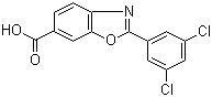 结构式 CAS# 594839-88-0, 2-(3,5-二氯苯基)-6-苯并恶唑甲酸