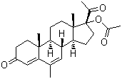 structure of CAS# 595-33-5, Megestrol acetate ;17alpha-Acetoxy-6-methylpregna-4,6-diene-3,20-dione; 17-Hydroxy-6-methylpregna-4,6-diene-3,20-dione acetate