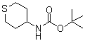 结构式 CAS# 595597-00-5, (四氢-2H-噻喃-4-基)氨基甲酸叔丁酯