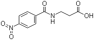 结构式 CAS# 59642-21-6, 对硝基苯甲酰-beta-丙氨酸