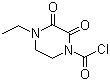 structure of CAS# 59703-00-3, 4-Ethyl-2,3-dioxo-1-piperazine carbonyl chloride;EDPC