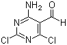 structure of CAS# 5971-68-6, 4-Amino-2,6-dichloropyrimidine-5-carboxaldehyde