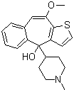 10-Methoxy-4-(1-methyl-4-piperidinyl)-4H-benzo[4,5]cyclohepta[1,2-b]thiophene-4-ol molecular structure (CAS 59743-88-3)