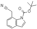 7-(氰基甲基)-1H-吲哚-1-羧酸叔丁酯分子结构 (CAS 597544-18-8)