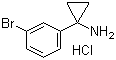 1-(3-Bromophenyl)cyclopropanamine hydrochloride molecular structure (CAS 597563-15-0)
