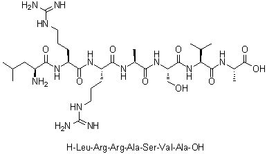 L-Leucyl-L-arginyl-L-arginyl-L-alanyl-L-seryl-L-valyl-L-alanine molecular structure (CAS 59785-91-0)