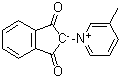 1-(2,3-二氢-1,3-二氧代-1H-茚-2-基)-3-甲基吡啶鎓内盐分子结构 (CAS 59804-82-9)