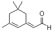 ((E)-3,5,5-三甲基环己-2-烯-1-亚基)乙醛分子结构 (CAS 59820-19-8)