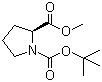 结构式 CAS# 59936-29-7, Boc-L-脯氨酸甲酯; N-叔丁氧羰基-L-脯氨酸甲酯