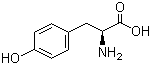 structure of CAS# 60-18-4, L-Tyrosine;2-Amino-3-(4-hydroxyphenyl)-propanoic acid; 3-(4-Hydroxyphenyl)-L-alanine; Tyr