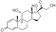 (11alpha)-11,17,21-三羟基孕甾-1,4-二烯-3,20-二酮分子结构 (CAS 600-90-8)