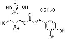 绿原酸半水合物分子结构 (CAS 6001-76-9)