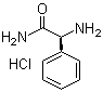 (S)-2-氨基-2-苯乙酰胺盐酸盐分子结构 (CAS 60079-51-8)