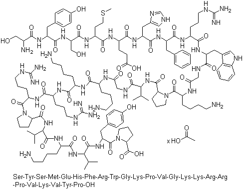 Tetracosactide acetate molecular structure (CAS 60189-34-6)