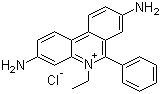 3,8-Diamino-5-ethyl-6-phenylphenanthridinium chloride molecular structure (CAS 602-52-8)