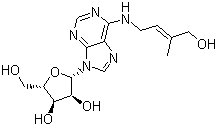 结构式 CAS# 6025-53-2, 玉米素核苷; 玉精核糖甙; 6-反式-4-羟基-3-甲基丁-2-烯基氨基嘌呤核苷