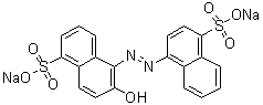 1-(4-磺基-1-萘基偶氮)-2-萘酚-5-磺酸二钠盐分子结构 (CAS 6039-95-8)