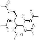 1,2,3,4,6-beta-D-葡萄糖五乙酸酯分子结构 (CAS 604-69-3)