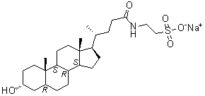 Sodium taurolithocholate molecular structure (CAS 6042-32-6)