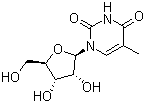 结构式 CAS# 605-23-2, 阿糖胸苷