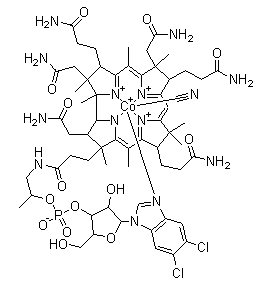 5,6-Dichloro-5,6-didemethylvitamin B12 molecular structure (CAS 60607-61-6)