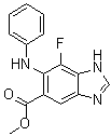 7-氟-6-(苯基氨基)-1H-苯并咪唑-5-羧酸甲酯分子结构 (CAS 606093-59-8)